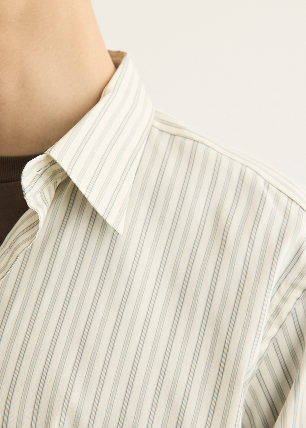Cotton Silk Stripe Shirt