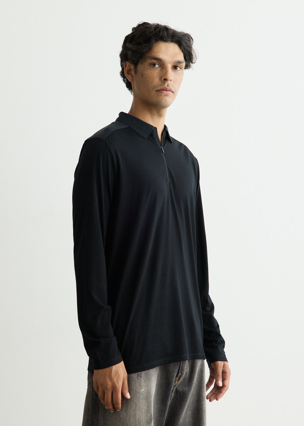 Frame Long Sleeve Polo