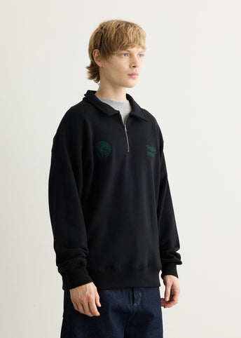 Emb. Half Zipped Sweatshirt