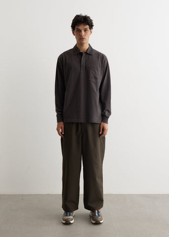 Garment Dyed Long Sleeve Polo