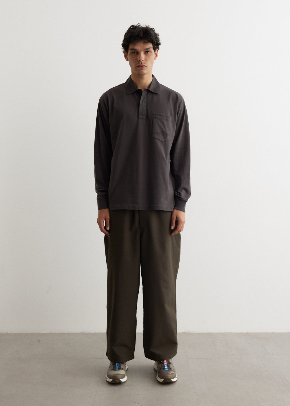 Garment Dyed Long Sleeve Polo