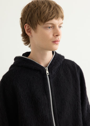 トップス OUR LEGACY Full Zip Hood Black Our Legacy - Full Zip Hood Black Hairy Wool