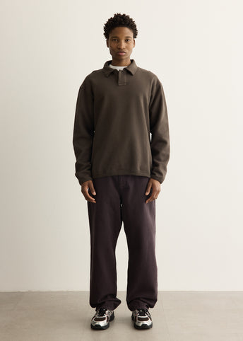 Hjartdal Brushed Diagonal Cotton Fleece Polo