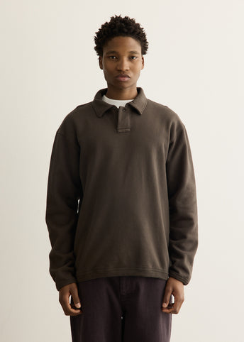 Hjartdal Brushed Diagonal Cotton Fleece Polo
