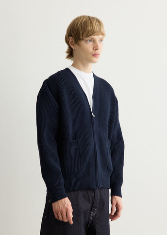 Cotton Polyester Zip Cardigan