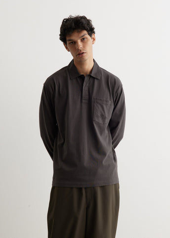 Garment Dyed Long Sleeve Polo