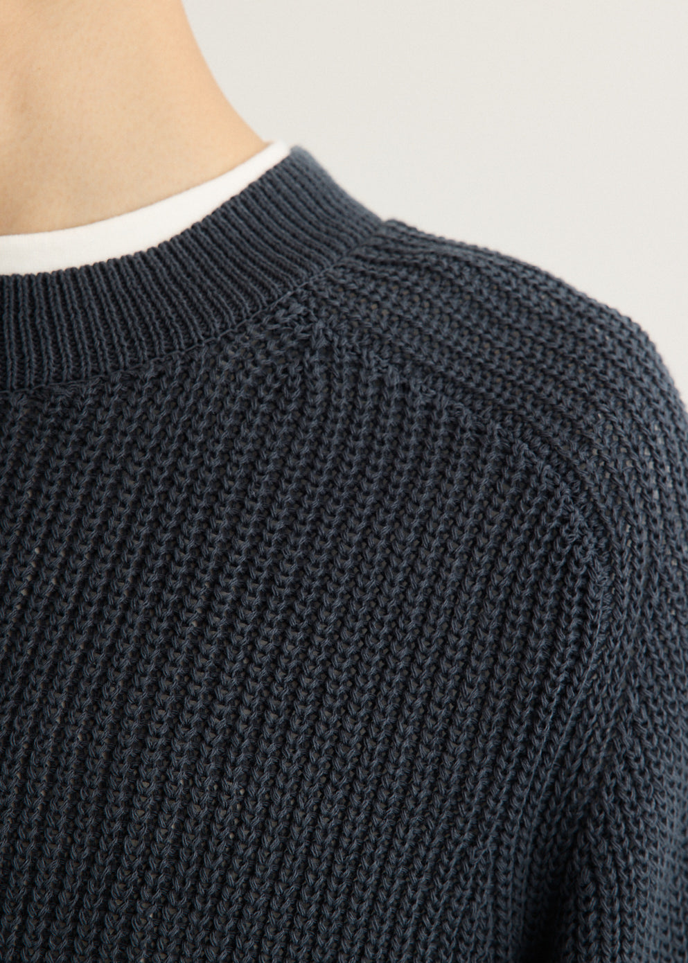 Limfjorden Cotton Paper Saddle Fishermen Sweater
