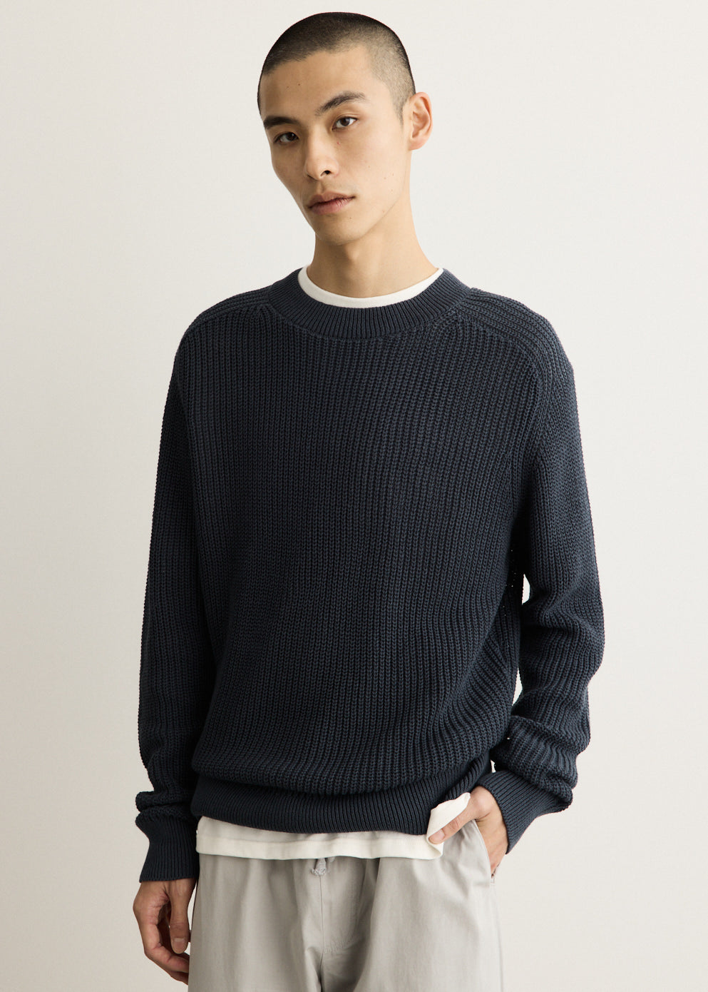 Limfjorden Cotton Paper Saddle Fishermen Sweater