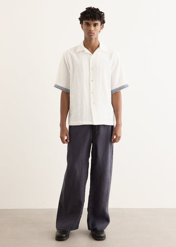 Rope Embroidery Camp Collar Shirt