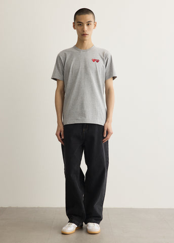 Double Burgundy Heart T-Shirt