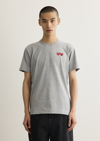 Double Burgundy Heart T-Shirt