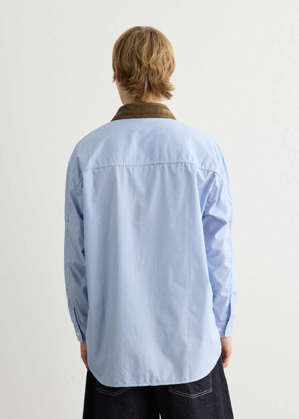 Cotton Check x Corduroy Shirt
