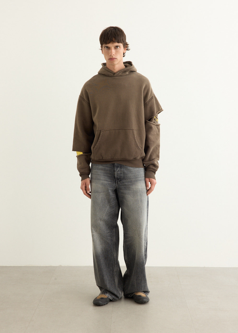 SWT Knit Reversible Elbow Ripped Sweatshirt (PECKISH RAINBOWY)