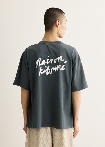 Handwriting Faded Oversize T-Shirt