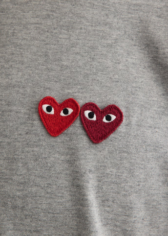 Double Burgundy Heart T-Shirt