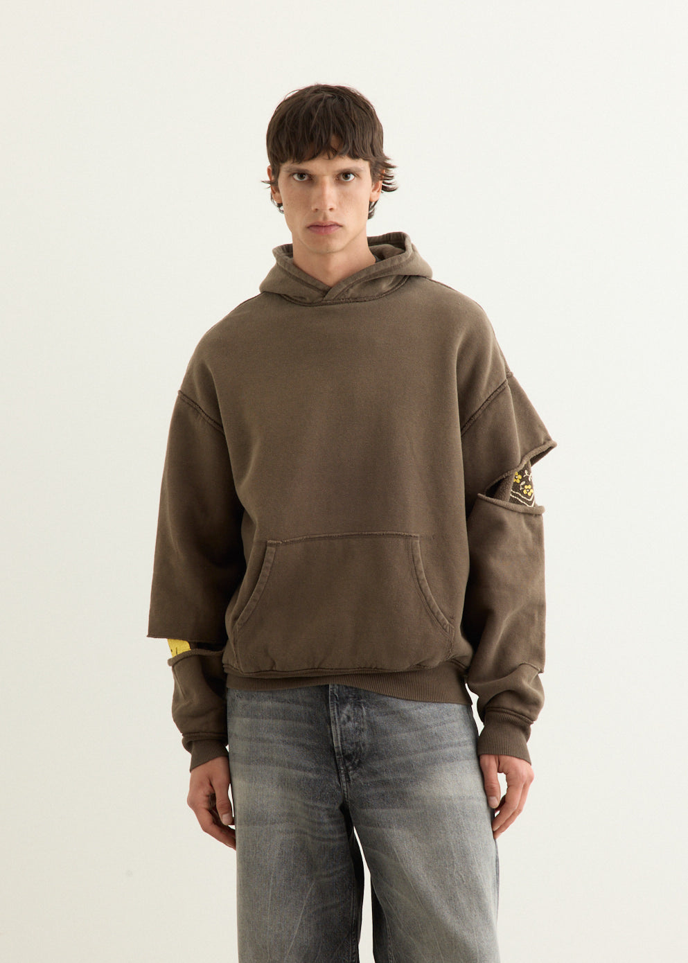 SWT Knit Reversible Elbow Ripped Sweatshirt (PECKISH RAINBOWY)