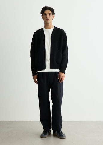 Cotton Polyester Zip Cardigan