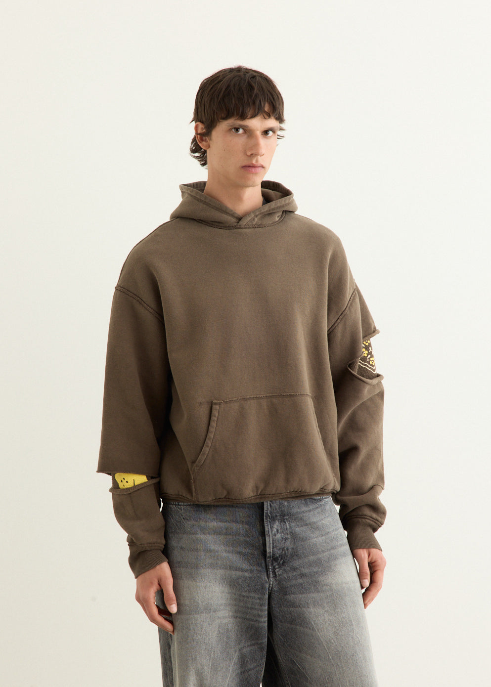 SWT Knit Reversible Elbow Ripped Sweatshirt (PECKISH RAINBOWY)