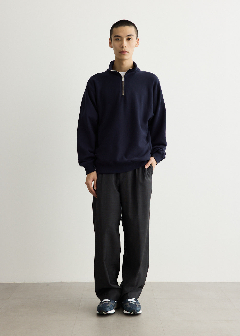Suvin Sweat Half Zip Pull Over