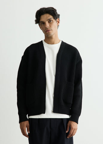 Cotton Polyester Zip Cardigan