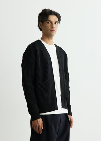 Cotton Polyester Zip Cardigan