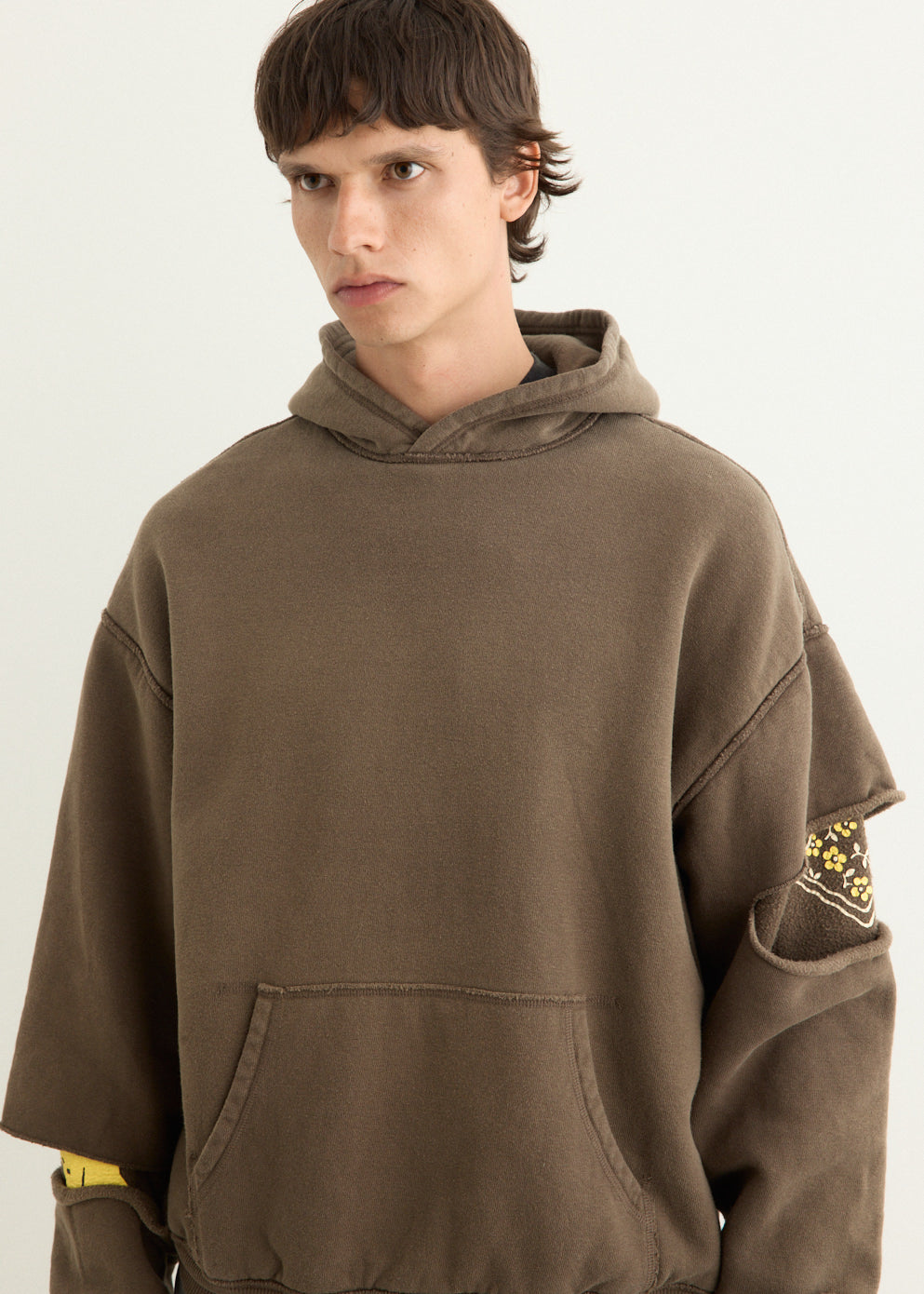 SWT Knit Reversible Elbow Ripped Sweatshirt (PECKISH RAINBOWY)