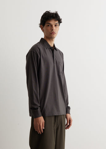 Garment Dyed Long Sleeve Polo