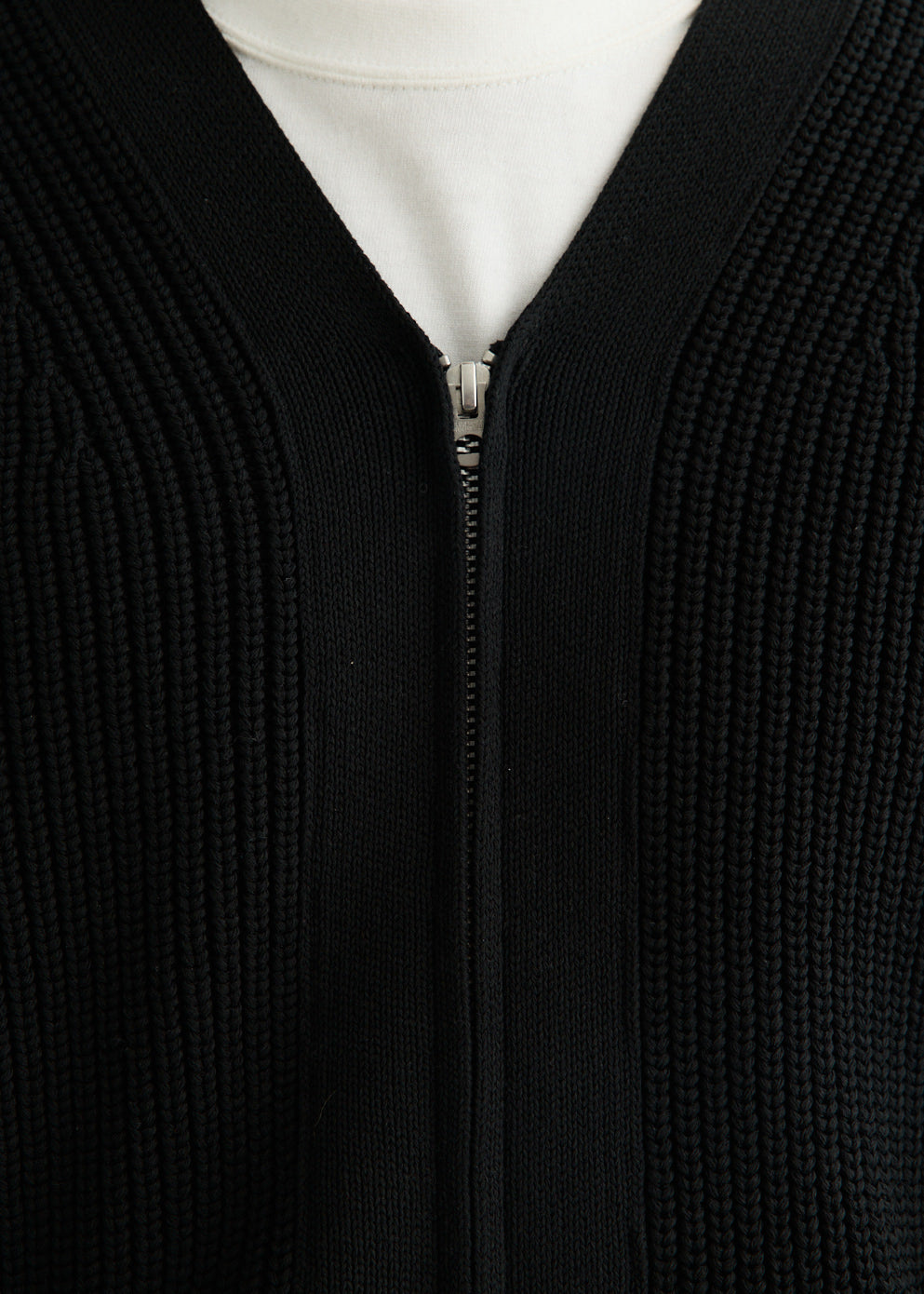 Cotton Polyester Zip Cardigan
