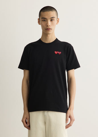 Double Burgundy Heart T-Shirt