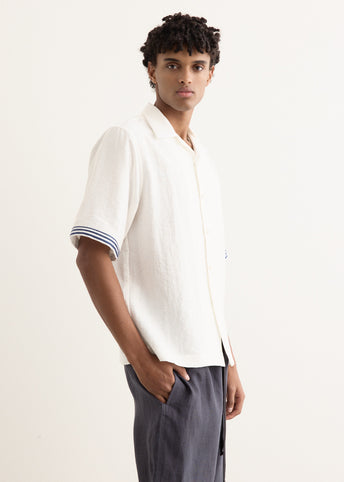 Rope Embroidery Camp Collar Shirt