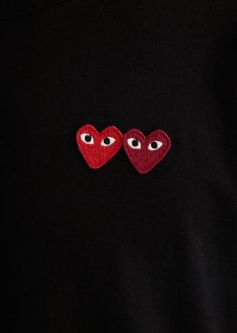 Double Burgundy Heart T-Shirt