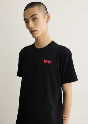 Double Burgundy Heart T-Shirt