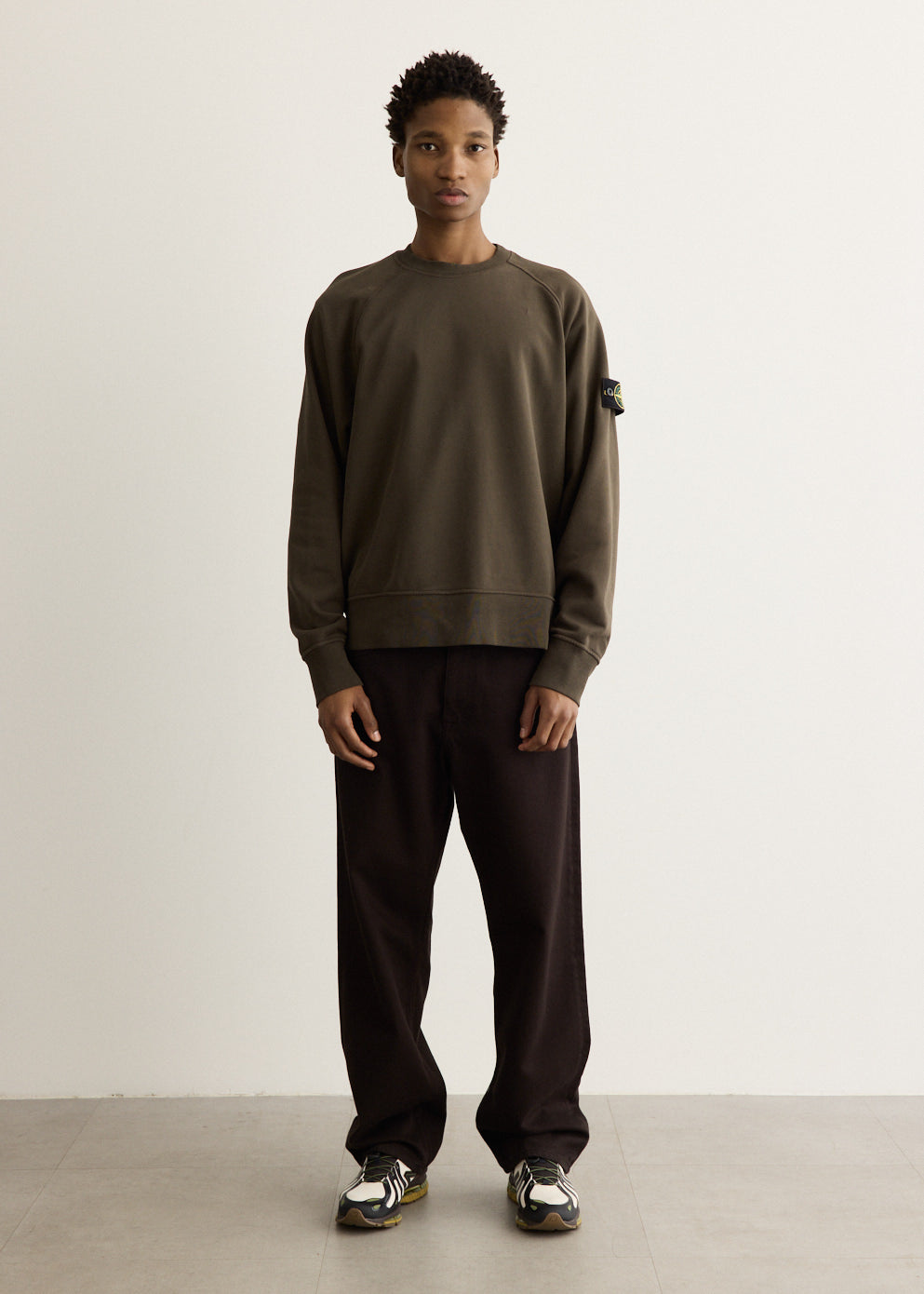Overdyed Oversized Badge Crew