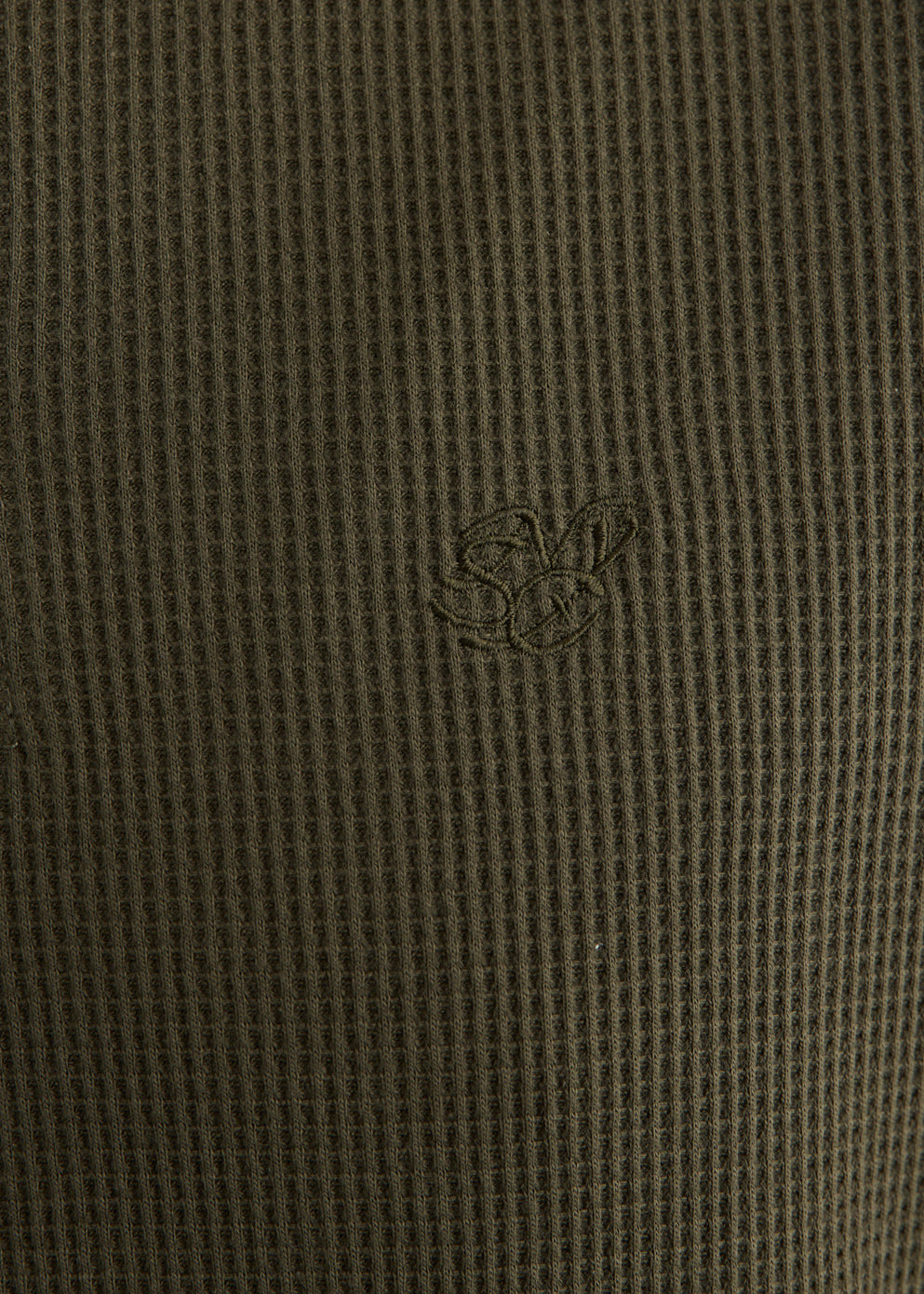 Alex Waffle Henley Neck Top