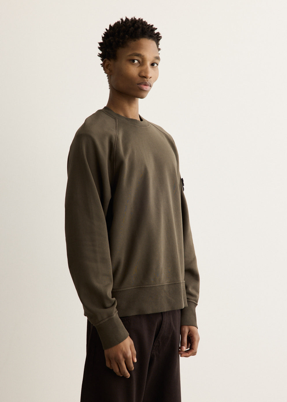 Overdyed Oversized Badge Crew
