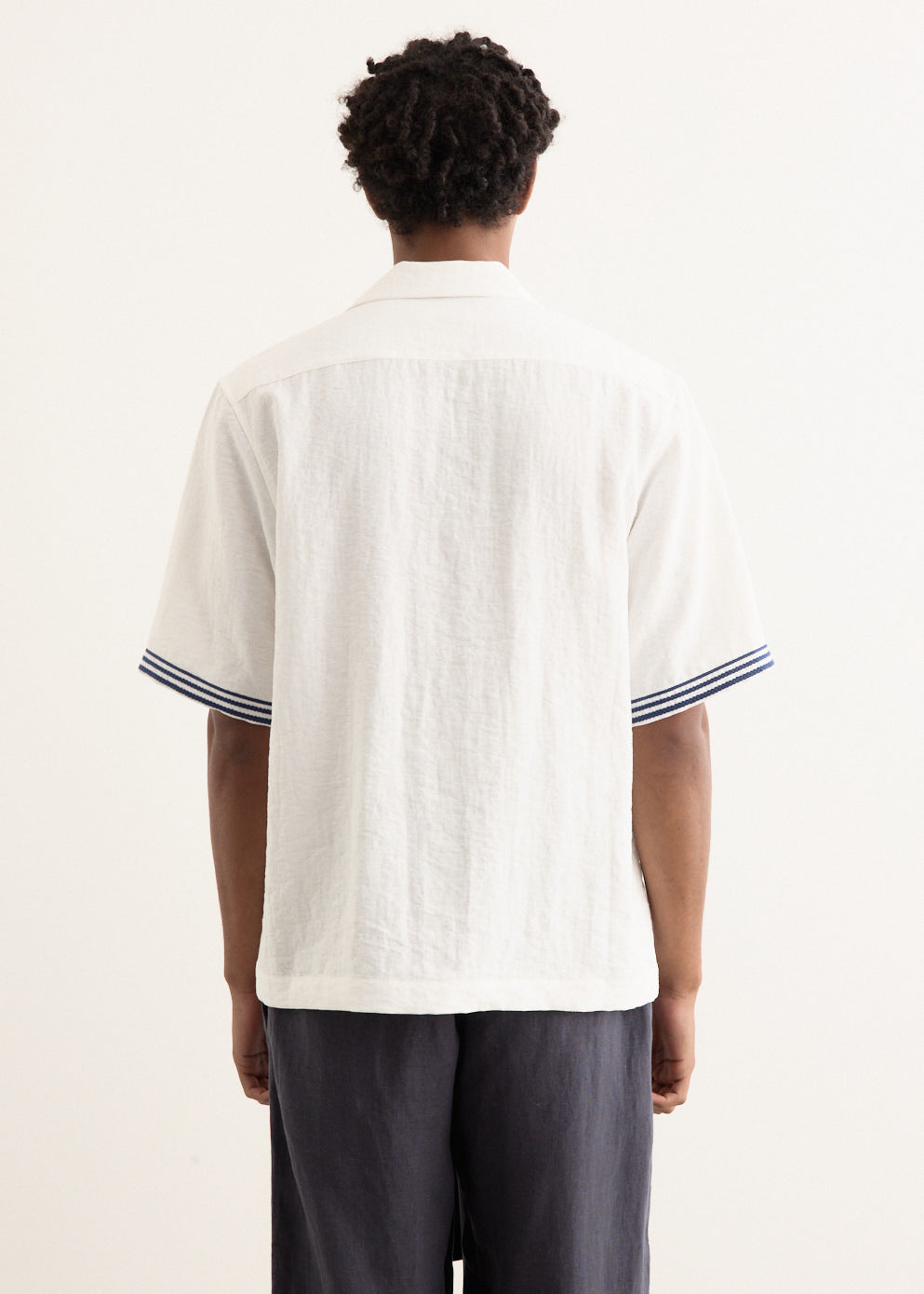 Rope Embroidery Camp Collar Shirt