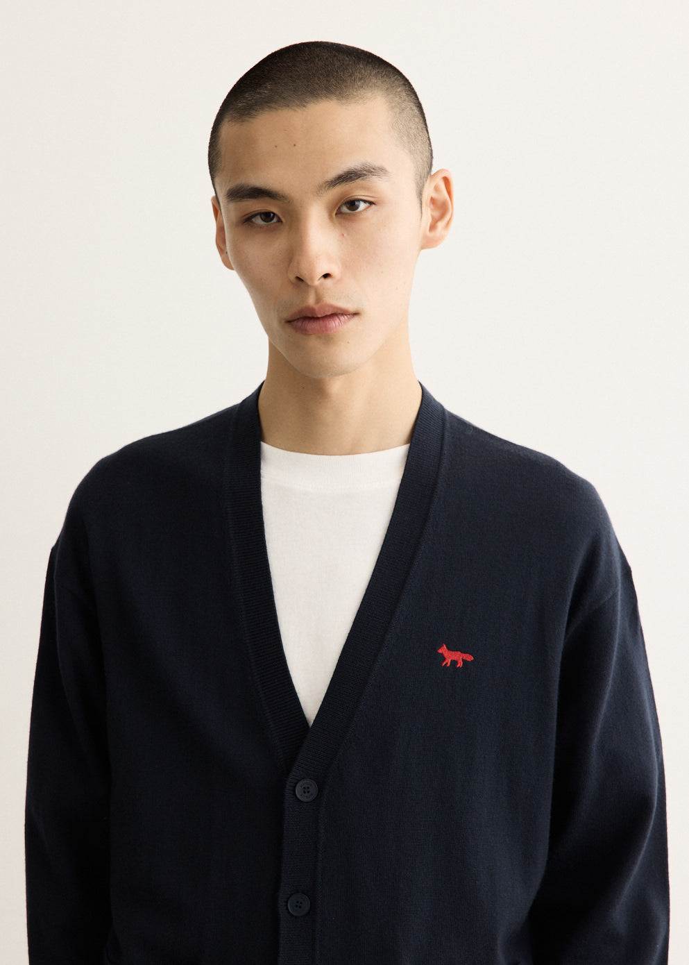 Red Profile Fox Comfort Cardigan