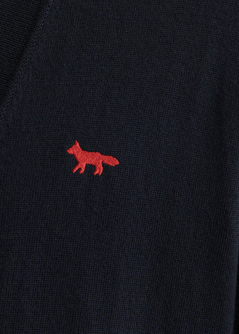 Red Profile Fox Comfort Cardigan