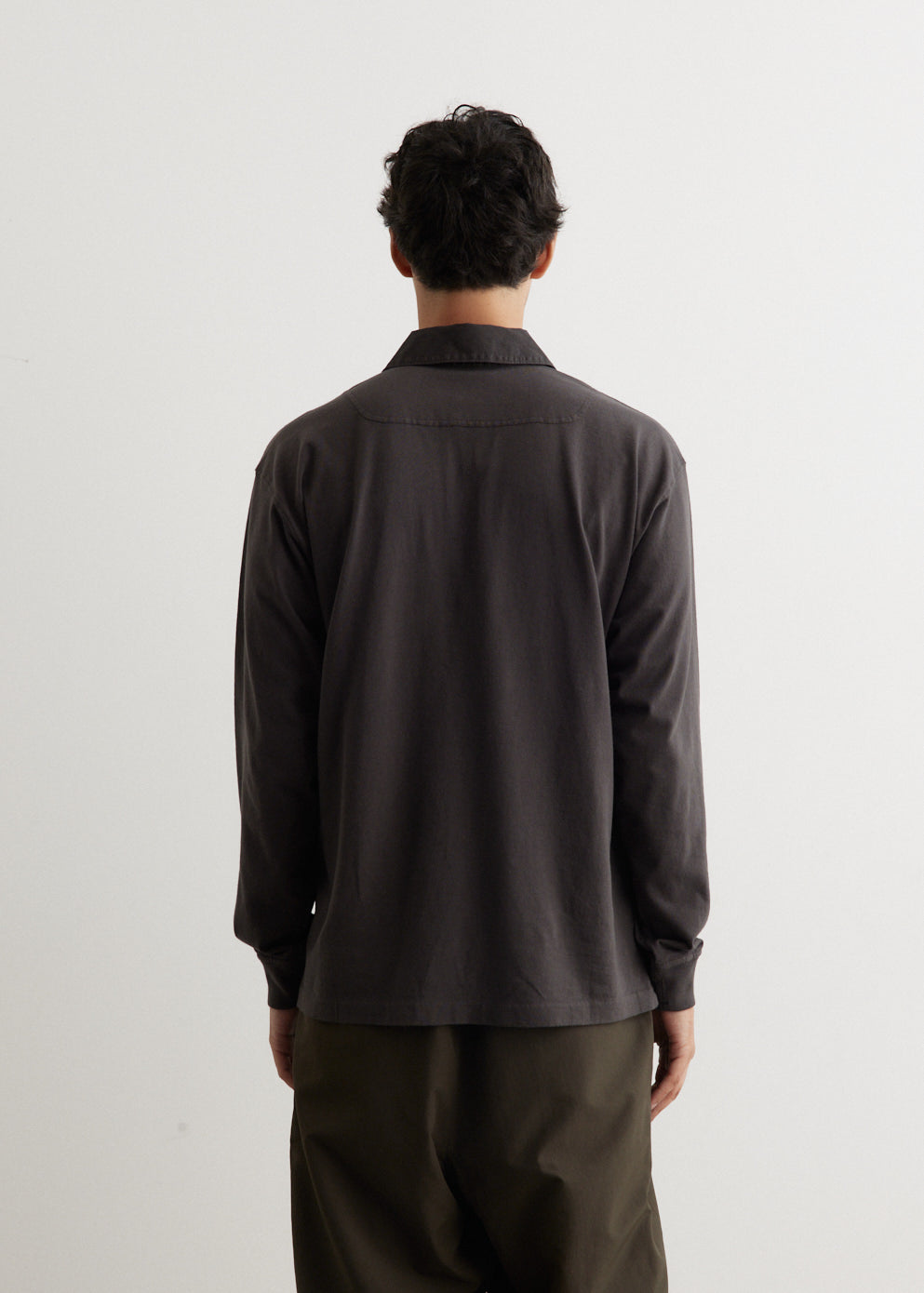 Garment Dyed Long Sleeve Polo