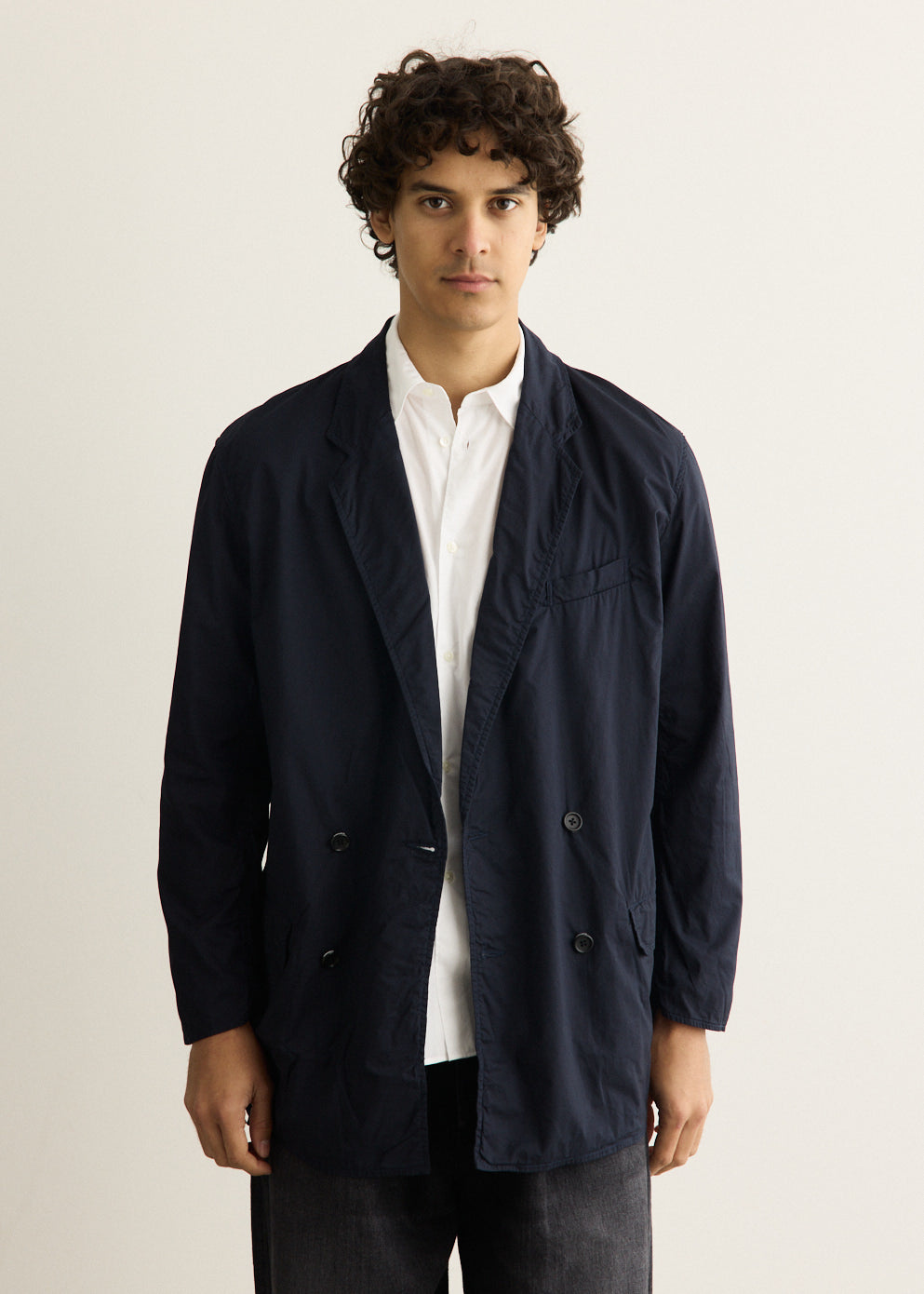 Garment Dyed Typewriter Oversized Double Jacket