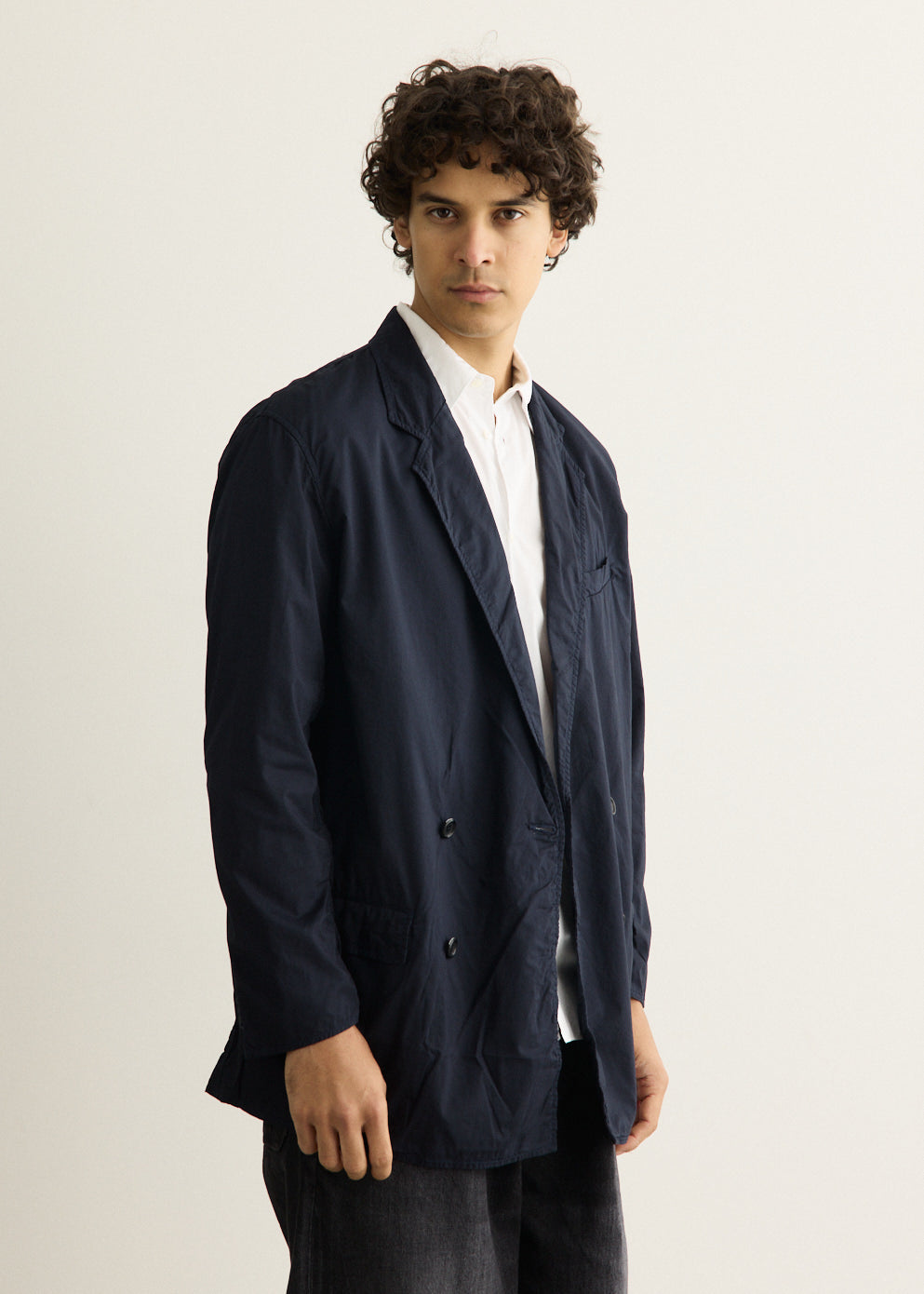 Garment Dyed Typewriter Oversized Double Jacket