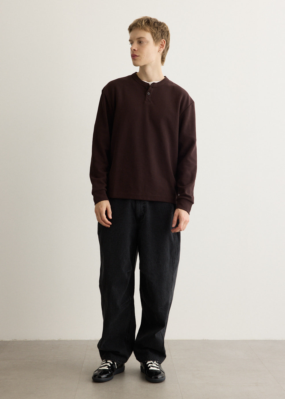Haul Boxy Long Sleeve Waffle T-Shirt