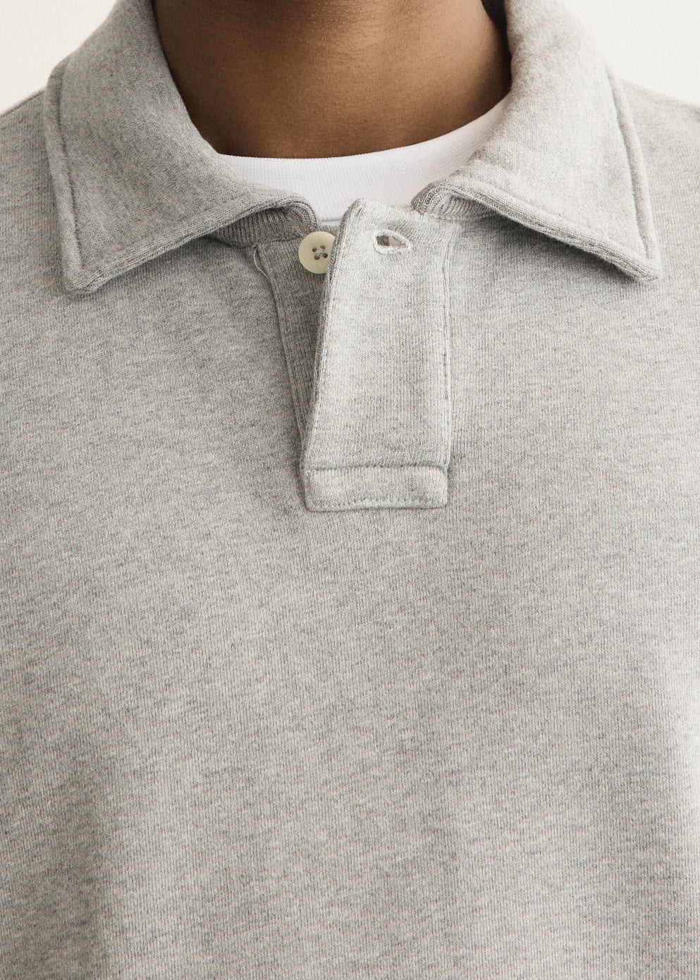 Hjartdal Brushed Diagonal Cotton Fleece Polo