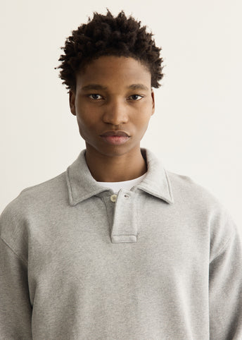 Hjartdal Brushed Diagonal Cotton Fleece Polo