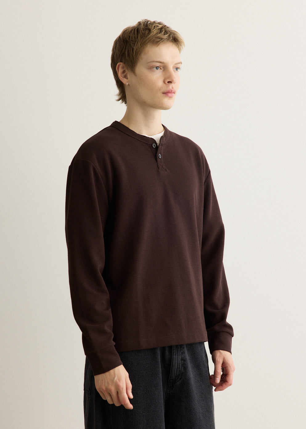 Haul Boxy Long Sleeve Waffle T-Shirt