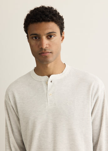 Alex Waffle Henley Neck Top
