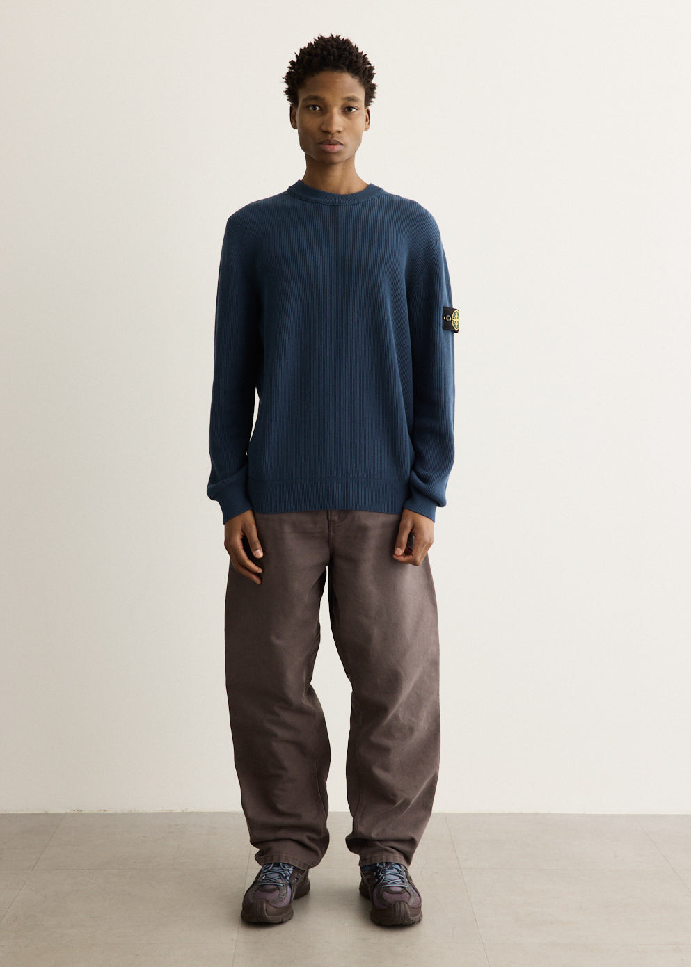 Ribbed Soft Organic Knit Crewneck