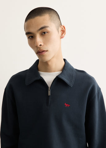 Profile Fox Zipped Polo Sweatshirt
