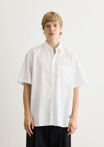 Cotton Broad Cloth Hem Logo Short Sleeve Shirt