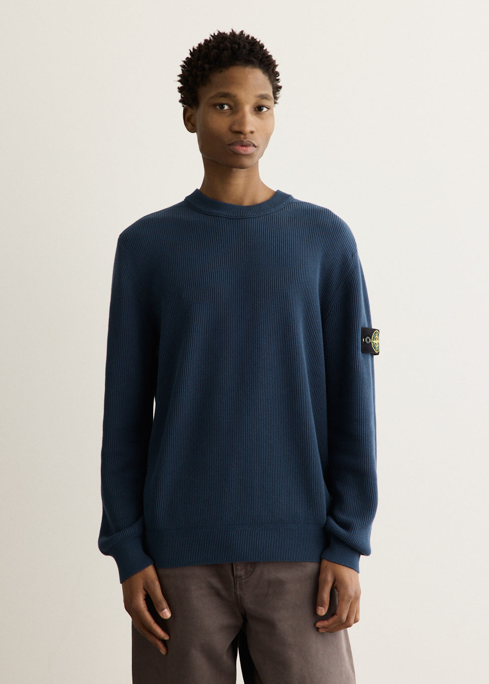 Ribbed Soft Organic Knit Crewneck